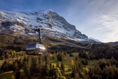 FP Events | © Jungfraubahnen, 2020, photographer: David Birri, L’Eiger Express sur le chemin du terminal de Grindelwald à la montagne