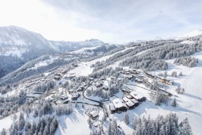 FP Events | Les 3 Vallées/Davide André, vue aérienne de Courchevel