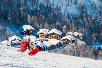 FP Events | © Val d'Isère Tourisme/Andy Parant, Ski entre amis par beau temps
